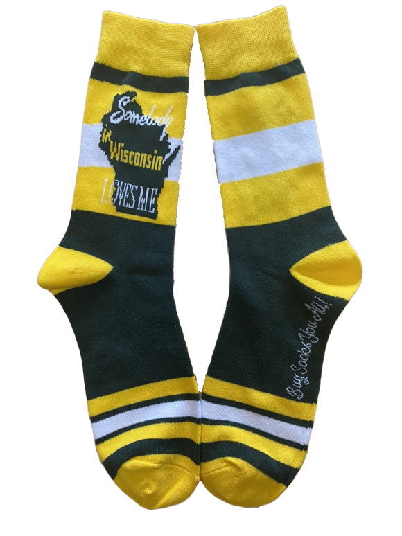 Somebody in Wisconsin Loves Me Men's Socks