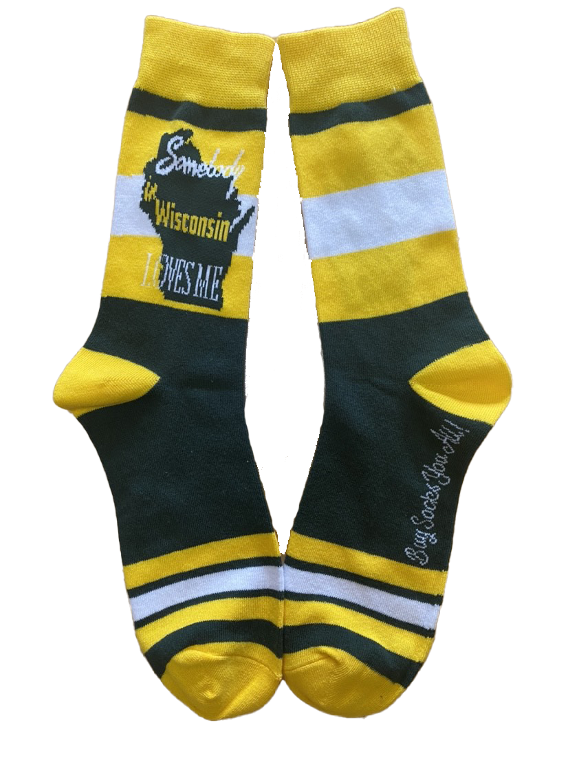 Somebody in Wisconsin Loves Me Men's Socks