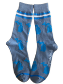 Michigan Shapes in Blue and Grey Men's Socks-1