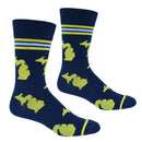 Michigan Shapes in Blue and Yellow Men's Socks-2