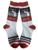 Somebody in Michigan Loves Me Women's Socks-1