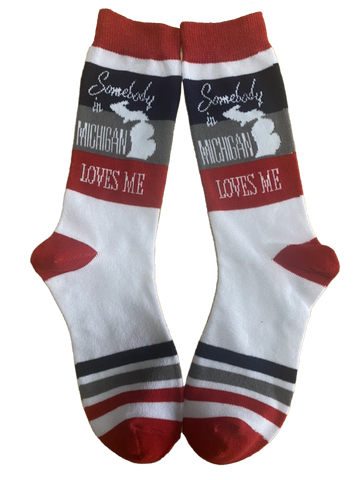 Somebody in Michigan Loves Me Women's Socks