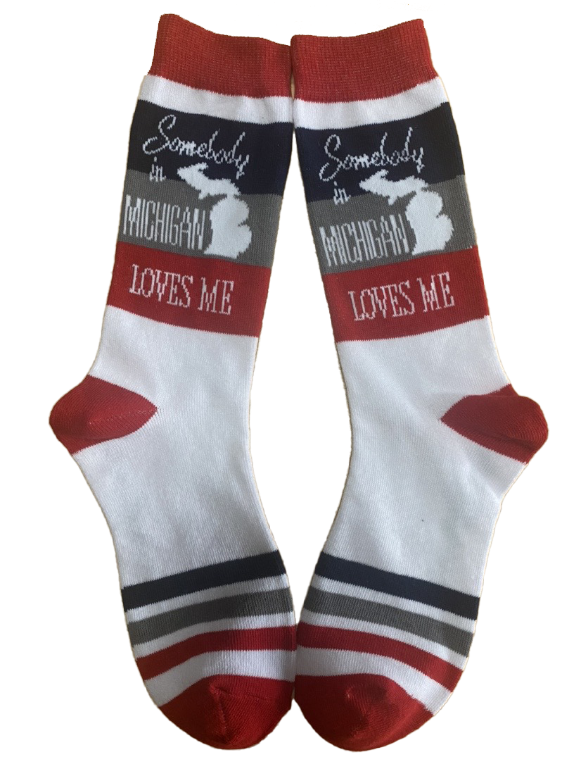Somebody in Michigan Loves Me Women's Socks