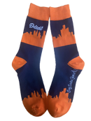 Detroit Michigan Skyline Men's Socks-1