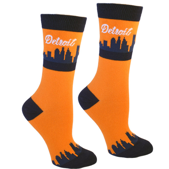 Detroit Michigan Skyline Women's Socks