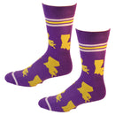 Louisiana Shapes in Purple and Gold Men's Socks-4