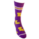 Louisiana Shapes in Purple and Gold Men's Socks-3