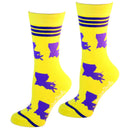 Louisiana Shapes in Purple and Gold Women's Socks-3