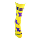Louisiana Shapes in Purple and Gold Women's Socks-4