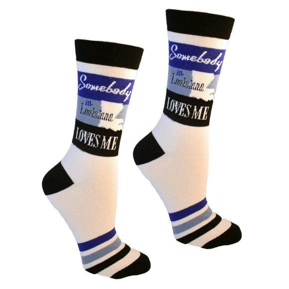 Somebody in Louisiana Loves Me Women's Socks