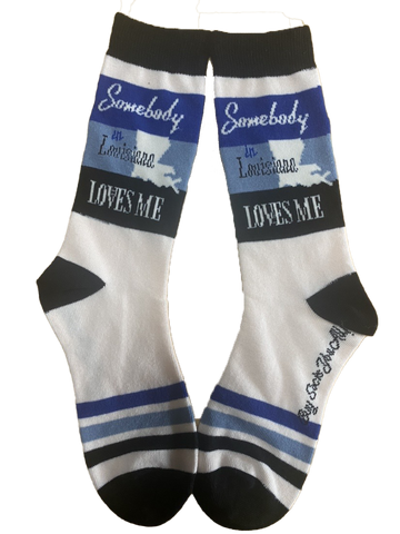 Somebody in Louisiana Loves Me Women's Socks