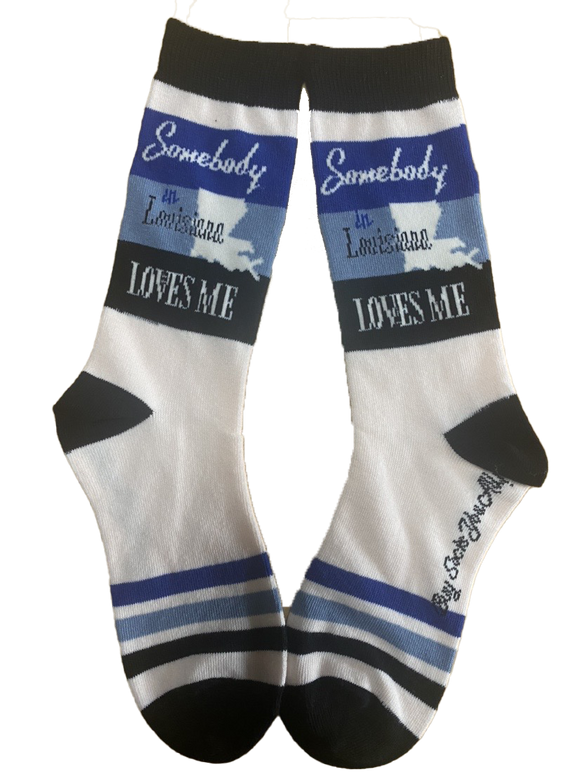 Somebody in Louisiana Loves Me Women's Socks