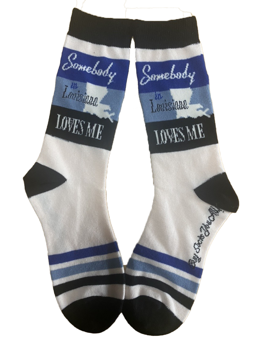Somebody in Louisiana Loves Me Women's Socks