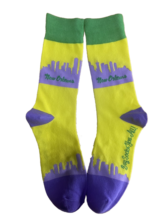 New Orleans Louisiana Skyline Men's Sock