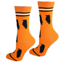 Illinois Shapes in Blue and Orange Women's Socks-3