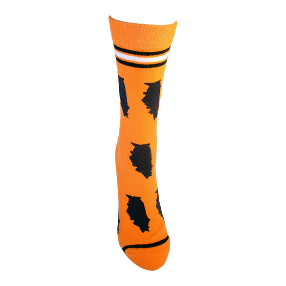Illinois Shapes in Blue and Orange Women's Socks