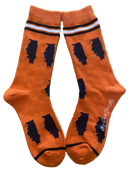 Illinois Shapes in Blue and Orange Women's Socks-1