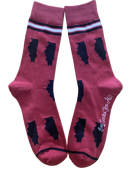 Illinois Shapes in Red and Black Men's Socks-1