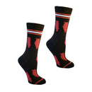 Illinois Shapes in Red and Black Women's Socks-2