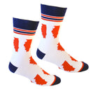 Illinois Shapes in Red White and Blue Men's Socks-2