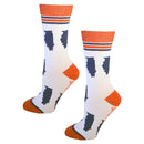 Illinois Shapes in Red, White and Blue Women's Socks-3