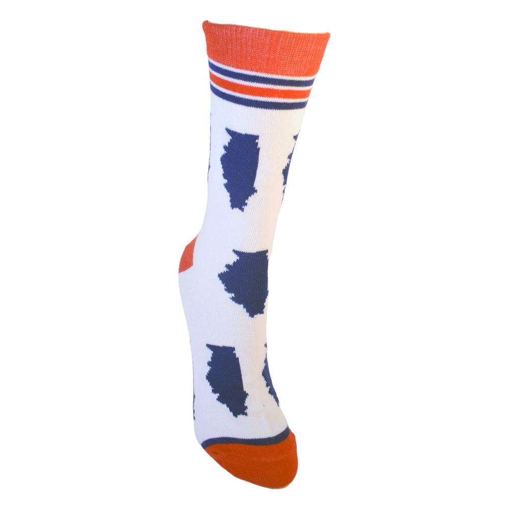 Illinois Shapes in Red, White and Blue Women's Socks