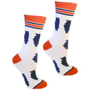 Illinois Shapes in Red, White and Blue Women's Socks-2