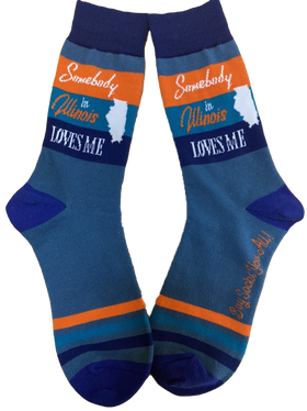 Somebody in Illinois Loves Me Men's Socks