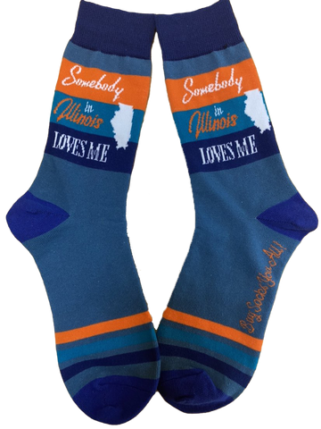 Somebody in Illinois Loves Me Men's Socks