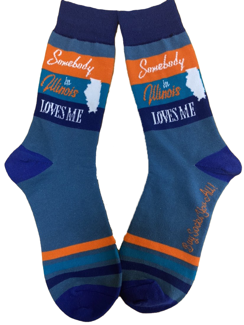 Somebody in Illinois Loves Me Men's Socks