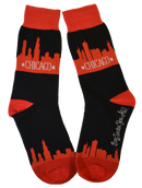 Chicago Illinois Skyline Men's Socks-1