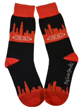 Chicago Illinois Skyline Men's Socks