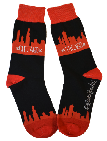 Chicago Illinois Skyline Men's Socks