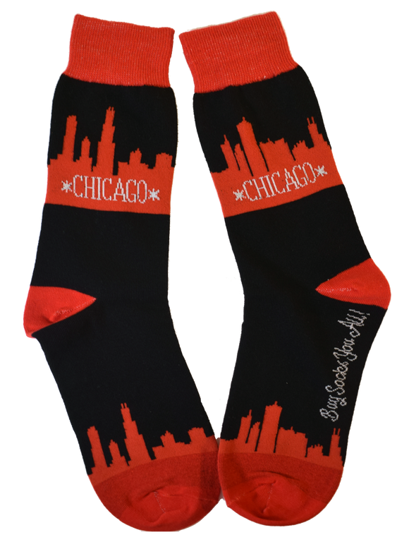 Chicago Illinois Skyline Men's Socks