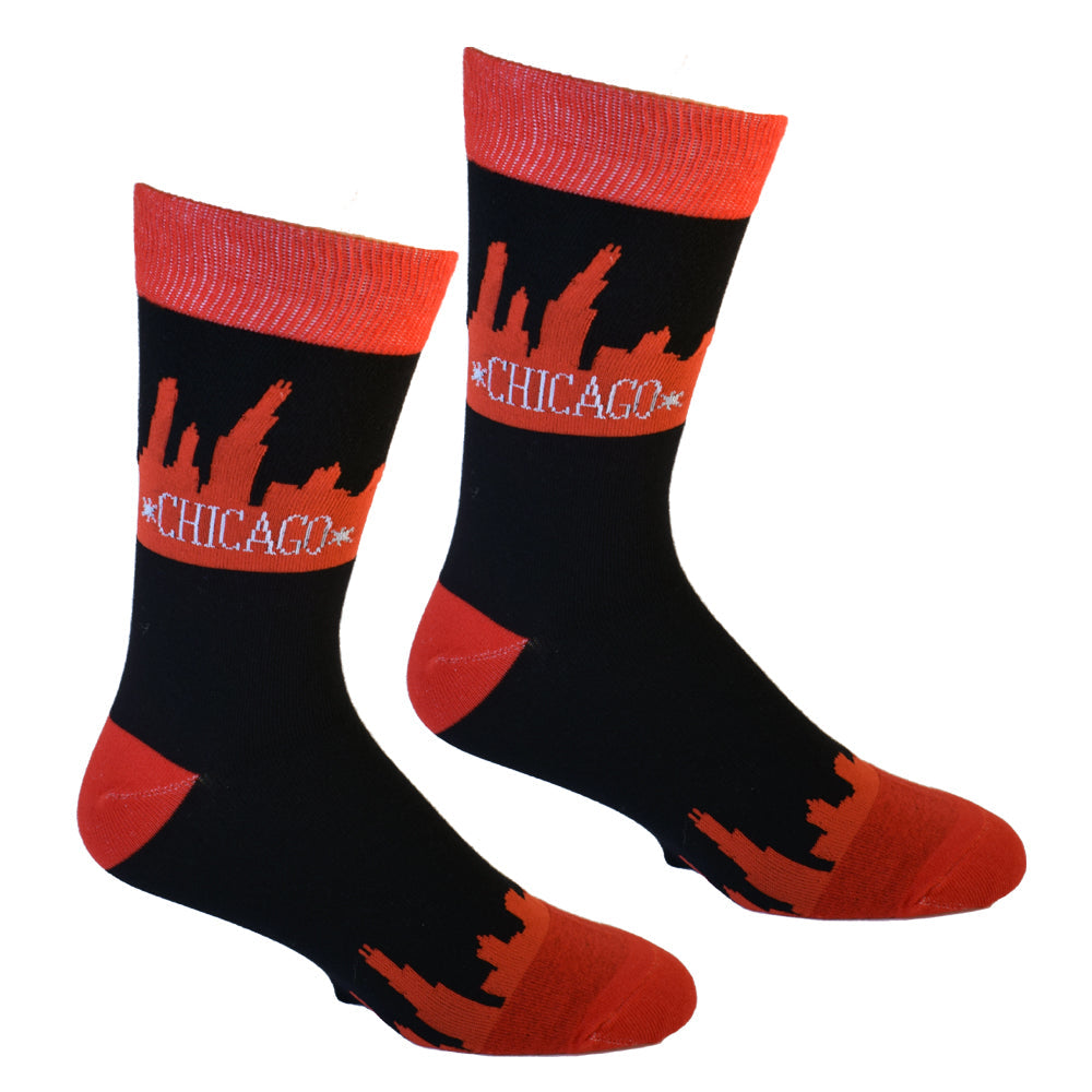 Chicago Illinois Skyline Men's Socks