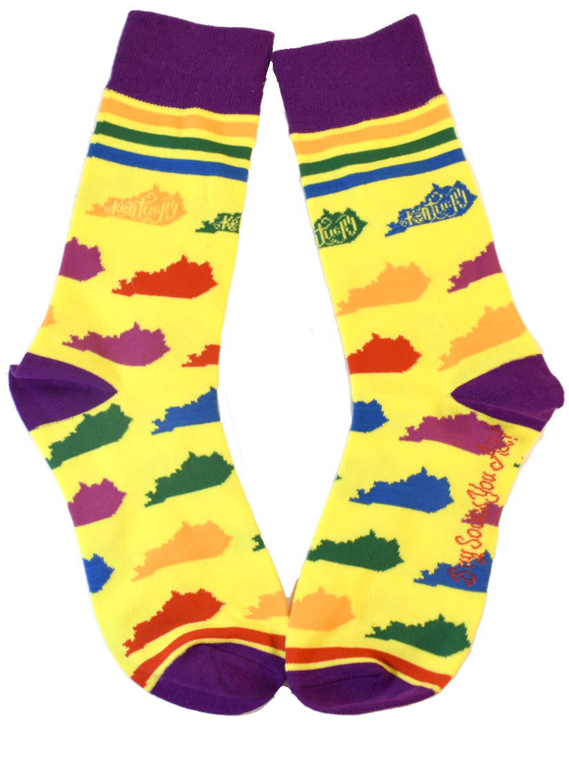 Kentucky Shapes in Rainbow Men's Socks