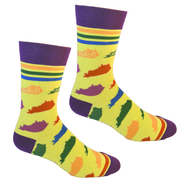 Kentucky Shapes in Rainbow Men's Socks