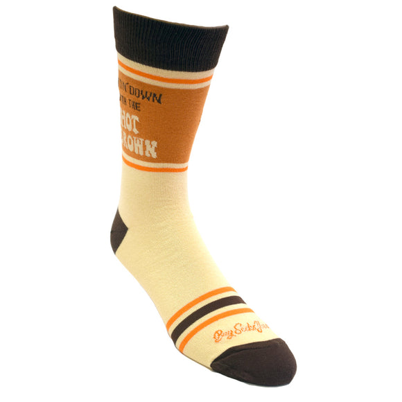 Gettin' Down with the Hot Brown Men's Socks