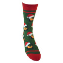 Bourbon Glasses with Santa Hats Men's Socks-6