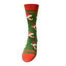 Bourbon Glasses with Santa Hats Men's Socks-7