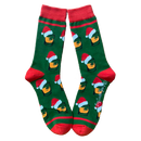 Bourbon Glasses with Santa Hats Men's Socks-1