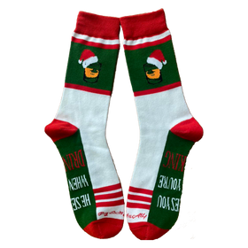 He Sees You When You're Drinking Men's Socks