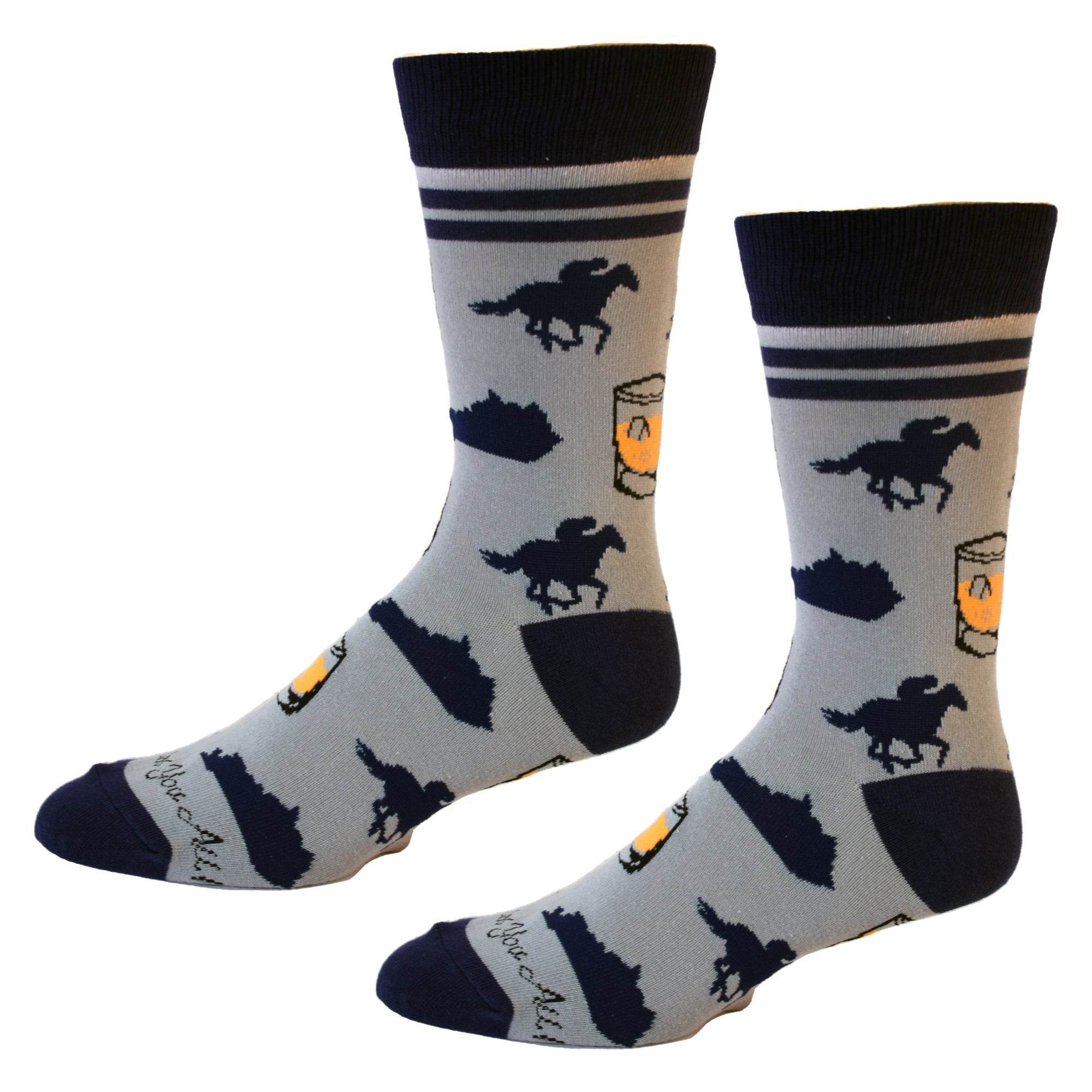 Kentucky Bourbon & Horses Men's Socks