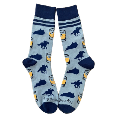 Kentucky Bourbon & Horses Men's Socks