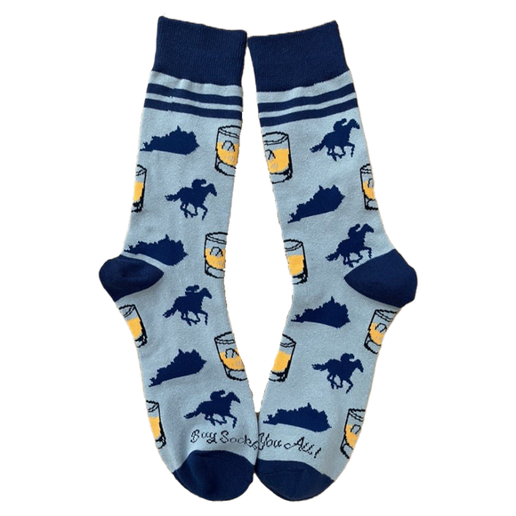 Kentucky Bourbon & Horses Men's Socks