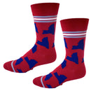 New York Shapes in Blue and Red Men's Socks-3