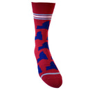 New York Shapes in Blue and Red Men's Socks-4