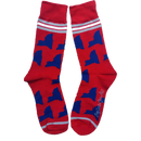 New York Shapes in Blue and Red Men's Socks-1