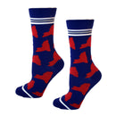New York Shapes in Blue and Red Women's Socks-3