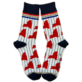 New York Shapes in Pinstripes Men's Socks